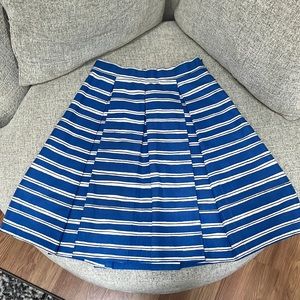 Kate Spade Striped Pleated Skirt